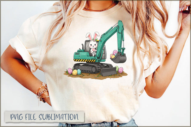 Eggs Excavator Construction Easter PNG Sublimation Shetara Begum 