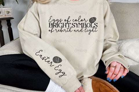 Eggs of color bright symbols of rebirth and light Sleeve SVG Design SVG Designangry 