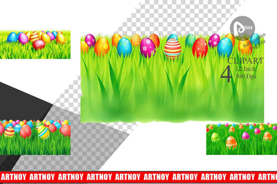 Eggs on Grass Clipart Sublimation artnoy 