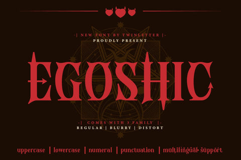 Egoshic - Serif Display Font Font twinletter 