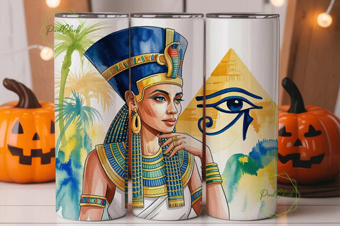 Egyptian Royalty Watercolor 20oz Tumbler Sublimation PixelChick 