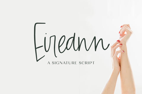 Eireann Signature Script Font Font Beck McCormick 
