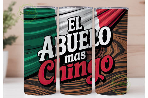 El Abuelo Mas Chingo 20oz Tumbler Wrap Sublimation PixelChick 