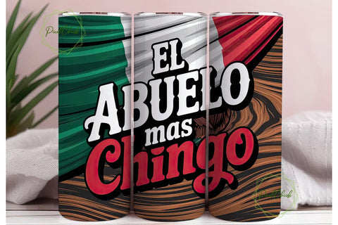 El Abuelo Mas Chingo 20oz Tumbler Wrap Sublimation PixelChick 