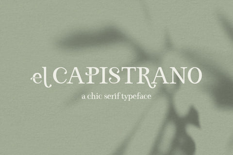 El Capistrano Serif Font Font Beck McCormick 