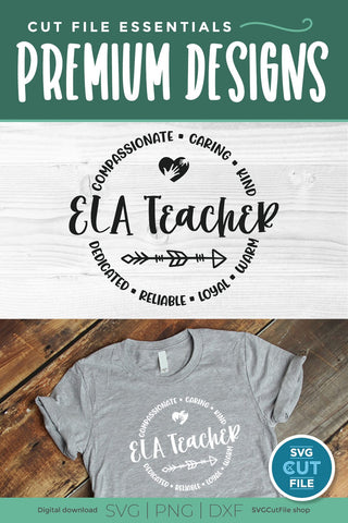 ELA Teacher svg, English teacher svg, English Language Arts teacher SVG SVG Cut File 