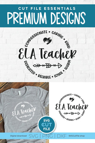 ELA Teacher svg, English teacher svg, English Language Arts teacher SVG SVG Cut File 