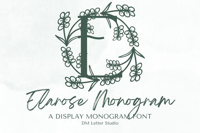 Elarose Monogram – Refined Serif Monogram with Elegant Letter Design Font Dm Letter Studio 