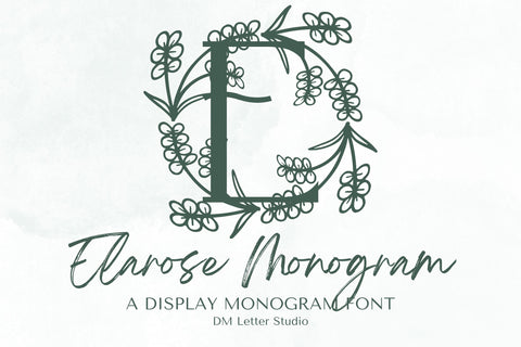 Elarose Monogram – Refined Serif Monogram with Elegant Letter Design Font Dm Letter Studio 