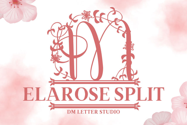 Elarose Split Monogram Font Dm Letter Studio 