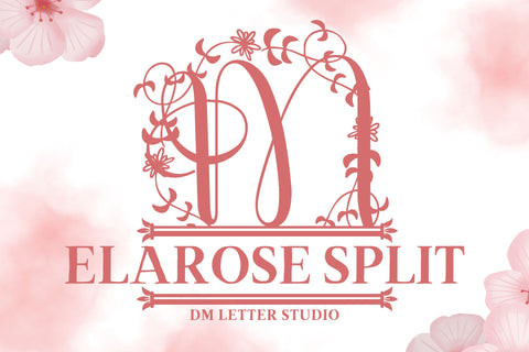 Elarose Split Monogram Font Dm Letter Studio 