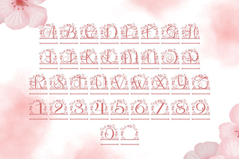 Elarose Split Monogram Font Dm Letter Studio 