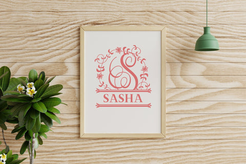 Elarose Split Monogram Font Dm Letter Studio 
