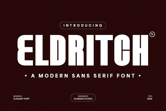 Eldritch - A Modern Sans Serif Font Font studioalmeera 