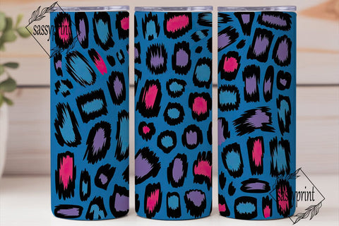 Electric Blue Animal Print 20oz Tumbler Sublimation sassyprint 