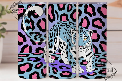 Electric Blue Animal Print 20oz Tumbler Sublimation sassyprint 