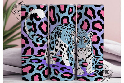 Electric Blue Animal Print 20oz Tumbler Sublimation sassyprint 