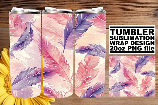 Electric Feather Bliss Tumbler Design 20oz Sublimation afrosvg 
