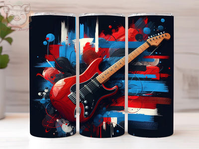 Electric Guitar 20oz Tumbler Png, Straight & Tapered Tumbler Png, Design Musical Tumbler Png, Digital Download PNG Sublimation Lara' s Designs 