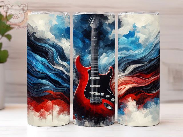 Electric Guitar 20oz Tumbler Png, Straight & Tapered Tumbler Png, Design Musical Tumbler Png, Digital Download PNG Sublimation Lara' s Designs 