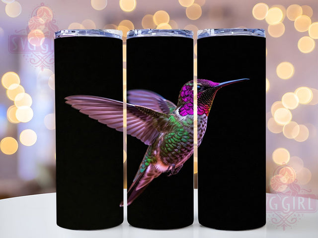 Electric Neon Glow Hummingbird Tumbler, Hummingbird Tumbler PNG, 20oz Sublimation Wrap, Colorful Bird Tumbler, Glow Effect Tumbler Wrap, Bright Animal Tumbler, Electric Hummingbird Design Sublimation SvggirlplusArt 
