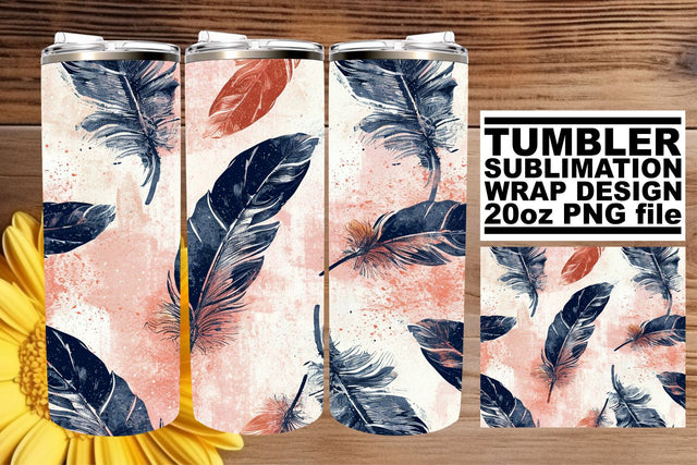 Electric Plume Delight Tumbler Wrap 20oz Sublimation afrosvg 