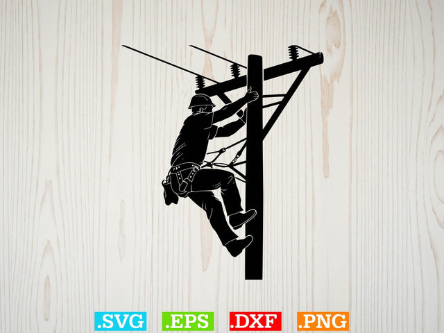 Electrician Clipart, Electric Man Svg, Usa Lineman SVG SVG Creativeart88 