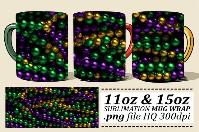 Elegance and Love: Mardi Gras Sublimation for Mugs Sublimation afrosvg 