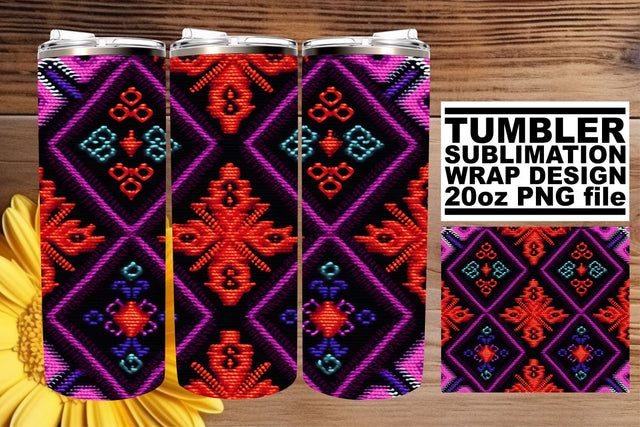 Elegance in 3D Abstract: Tumbler Bliss Sublimation afrosvg 