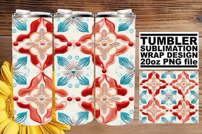 Elegance Meets 3D Abstract: Tumbler Sublimation Design Sublimation afrosvg 