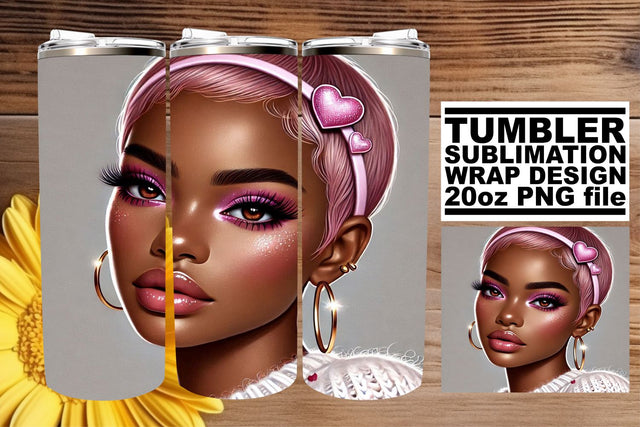 Elegant 20oz wrap, enhance your sublimation experience! , Love Girl Sublimation afrosvg 