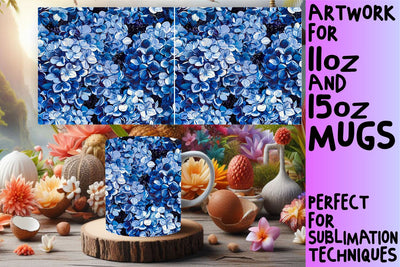 Elegant 3D Flower Mug Wrap Design Sublimation afrosvg 