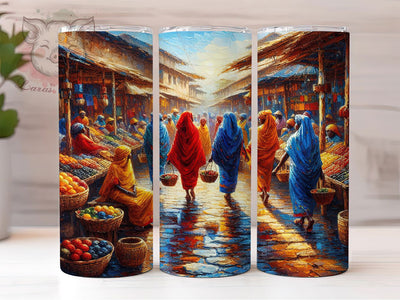 Elegant African Art Tumbler, African Art, Oil Paint Style, Sublimation Art, 20oz Tumbler, Cultural Design, Elegant Wrap Sublimation Lara' s Designs 