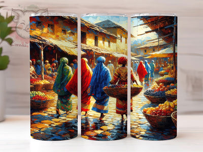 Elegant African Art Tumbler, African Art, Oil Paint Style, Sublimation Art, 20oz Tumbler, Cultural Design, Elegant Wrap Sublimation Lara' s Designs 