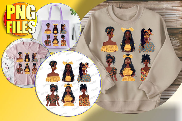 Elegant Afro Portrait for Sublimation Sublimation afrosvg 