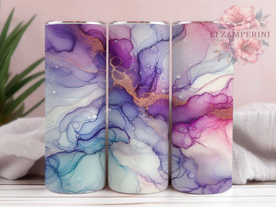 Elegant Agate Glitter 20oz Tumbler Wrap, Purple Silver Drinkware, 20oz Cup, Sparkly Tumbler, Glamorous Mug, Glittery Drinkware, Elegant Gift Sublimation Li Zamperini 