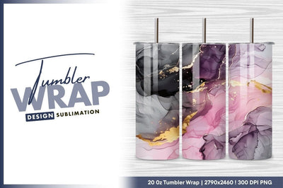 Elegant alcohol ink black pink gold texture Sublimation Regulrcrative 