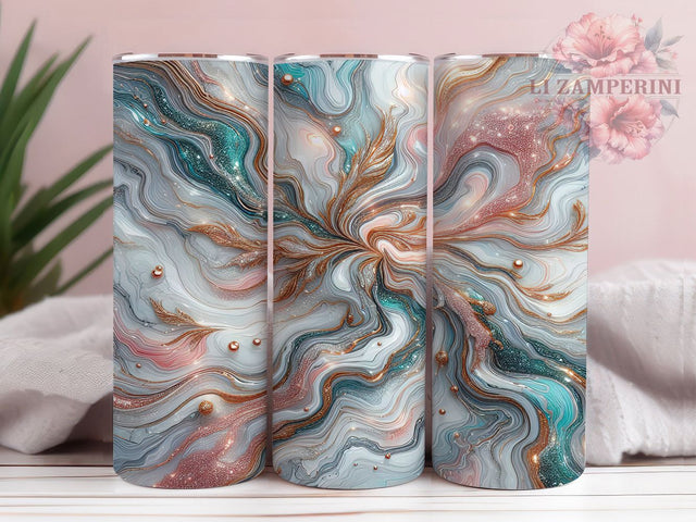 Elegant Alcohol Ink Marble Tumbler, Alcohol Ink Design, Seamless Marble Pattern, 20Oz Sublimation Wrap, Ink Marble Texture, Elegant Marble Print, Tumbler Sublimation Sublimation Li Zamperini 