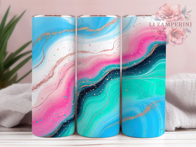 Elegant Alcohol Ink Marble Tumbler, Alcohol Ink Design, Seamless Marble Pattern, 20Oz Sublimation Wrap, Ink Marble Texture, Elegant Marble Print, Tumbler Sublimation Sublimation Li Zamperini 