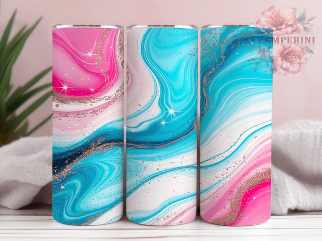 Elegant Alcohol Ink Marble Tumbler, Alcohol Ink Design, Seamless Marble Pattern, 20Oz Sublimation Wrap, Ink Marble Texture, Elegant Marble Print, Tumbler Sublimation Sublimation Li Zamperini 