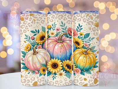 Elegant Autumn Pumpkins 20oz Tumbler, Pumpkin Design, Autumn Motif, Elegant Style, Seasonal Theme, Rustic Charm, 20oz Wrap, Sublimation Tumbler Sublimation SvggirlplusArt 