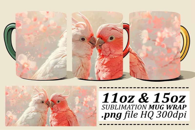 Elegant Bird Design for Mugs – 11oz & 15oz Sublimation Wrap Sublimation afrosvg 