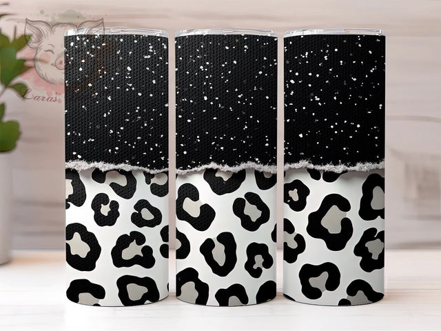 Elegant Black Glitter 20oz Tumbler Wrap, Glamorous Drinkware, 20oz Cup, Seamless Glitter Wrap, Chic Tumbler, Elegant Black Mug, Sparkly Gift Sublimation Lara' s Designs 