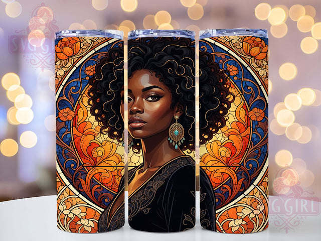 Elegant Black Goddess Tumbler, African American Woman, Elegant Wrap, Sublimation Art, 20oz Tumbler, Bold Design, Cultural Theme Sublimation SvggirlplusArt 