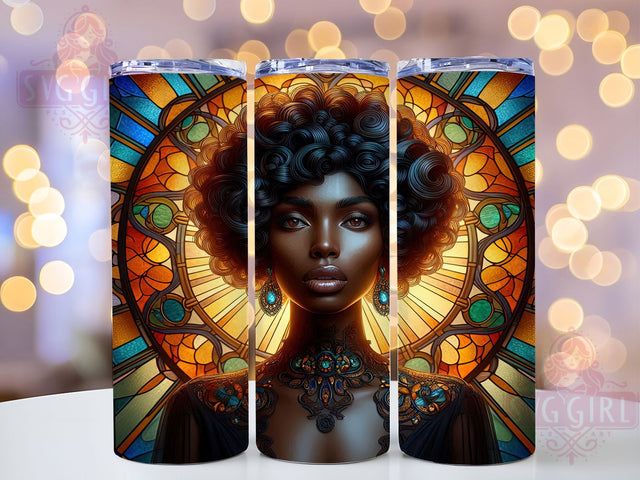 Elegant Black Goddess Tumbler, African American Woman, Elegant Wrap, Sublimation Art, 20oz Tumbler, Bold Design, Cultural Theme Sublimation SvggirlplusArt 