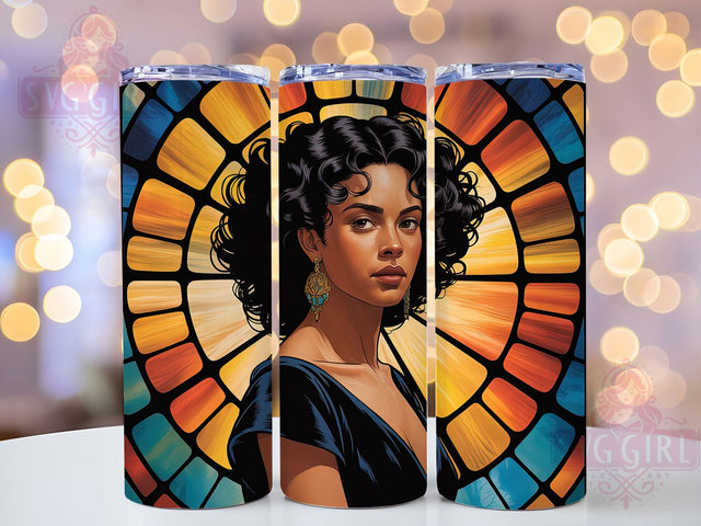 Elegant Black Goddess Tumbler, African American Woman, Elegant Wrap, Sublimation Art, 20oz Tumbler, Bold Design, Cultural Theme Sublimation SvggirlplusArt 