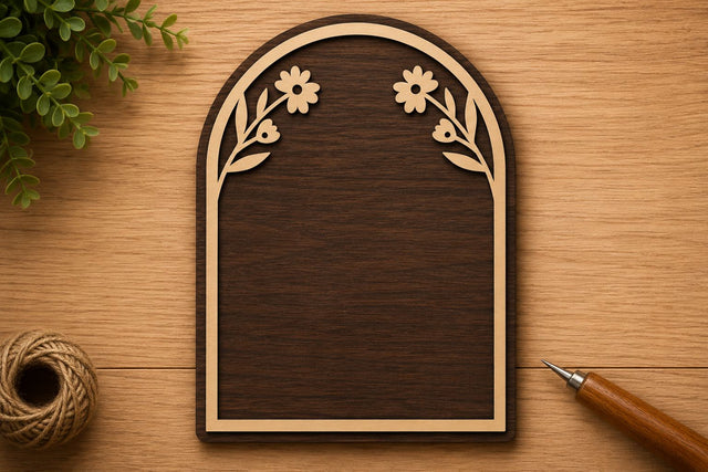 Elegant Bloom Arch Laser Cut Svg File Design SVG Regulrcrative 