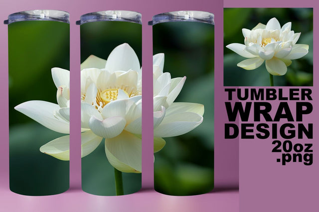 Elegant Blossom 3D Tumbler Wrap - Sublimation 20oz Sublimation afrosvg 