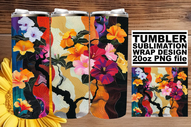 Elegant Blossom Beauty 20oz: Embrace elegance in blossoms Sublimation afrosvg 