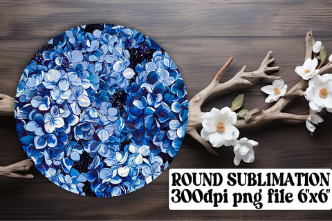 Elegant Blossom Circle Sublimation Set: Keychain, Coaster, Ornament Pack Sublimation afrosvg 